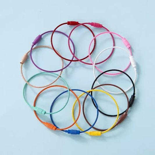 30 PCS Alloy Key Ring Mix Color