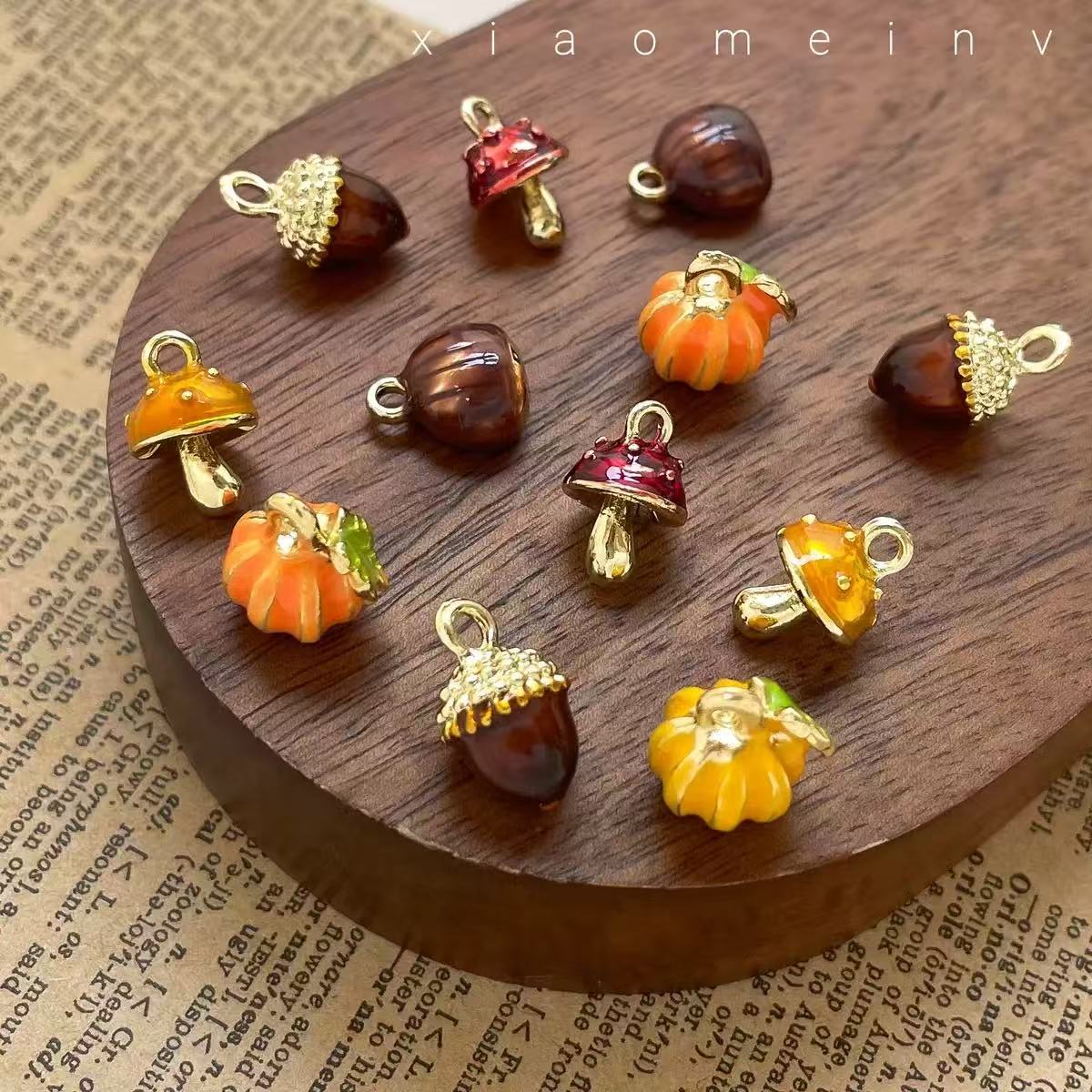 Alloy Autumn Vegetables Pendents