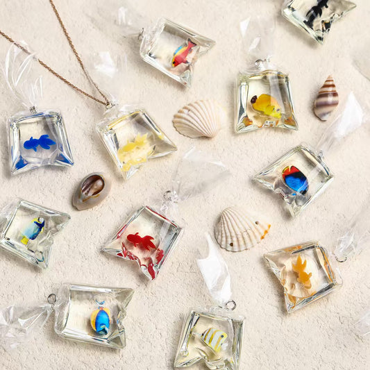 10pcs Resin Ocean Theme bags pendent