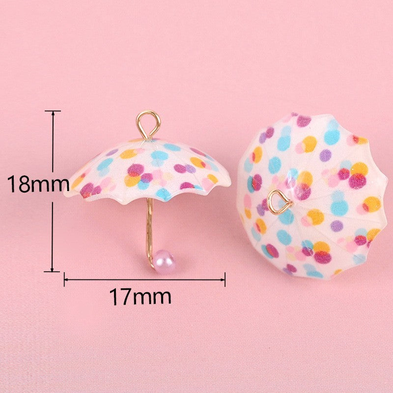 Mini realistic multi-color small umbrella doll house DIY miniature flower umbrella earrings, necklaces, keychains, DIY accessories