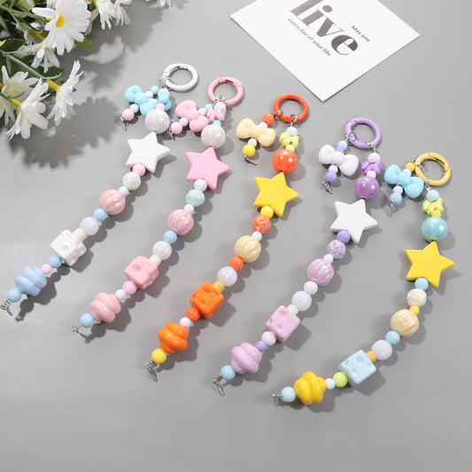 Pre-made Stars Pretty Color Key Chain